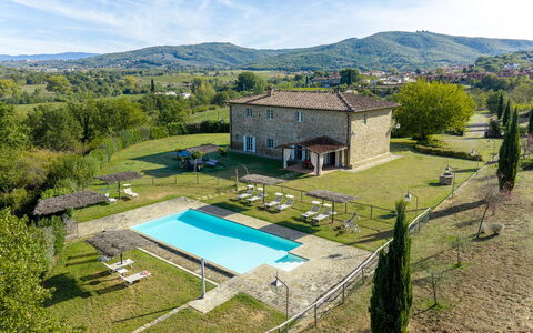 Villa Leopolda Selvarella: Swimming Pool, Estate, Farmhouse, Garden, Lawn, Backyard, Cottage, Yard, Hacienda, Landscaping