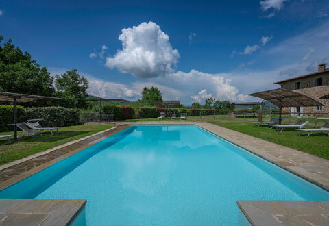 Leopolda In Selvarella Pool And Wi-fi: Water, Cloud, Sky, Plant, Swimming Pool, Azure, Tree, Shade, Outdoor Furniture, Building
