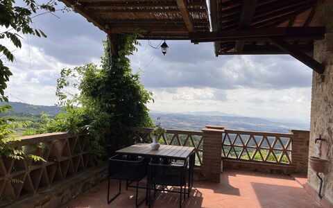 Villa Monticello: Sky, Property, Plant, Cloud, Shade, Table, Wood, Tree, Outdoor Furniture, Real Estate