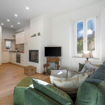 Il Nespolo Charming Apartment Fonterutoli - Siena,: Table, Furniture, Picture Frame, Couch, Property, Interior Design, Building, Wood, Comfort, Lighting