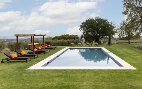 Villa Della Regina: Sky, Water, Cloud, Plant, Swimming Pool, Shade, Tree, Land Lot, Rectangle, Outdoor Furniture