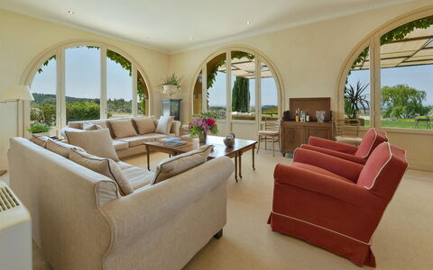 Villa Bagnoli: Furniture, Couch, Property, Table, Plant, Comfort, Studio Couch, Interior Design, Living Room, Building