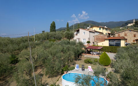 Casa Mimy: Sky, Plant, Cloud, Building, Tree, Window, Vegetation, Landscape, House, Residential Area
