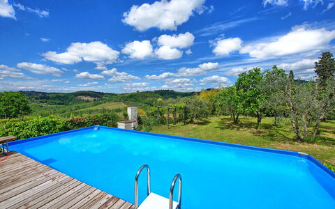 Maggiano: Water, Cloud, Water Resources, Sky, Plant, Swimming Pool, Blue, Natural Landscape, Rectangle, Tree
