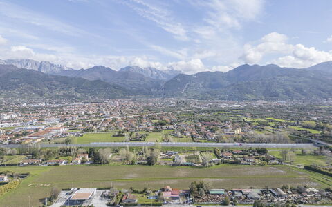 La Bouganville, Forte Dei Marmi, Private Garden, W: Mountainous Landforms, Mountain, Hill, Mountain Range, Highland, Horizon, Landscape, Ridge, Cloud, Hill Station