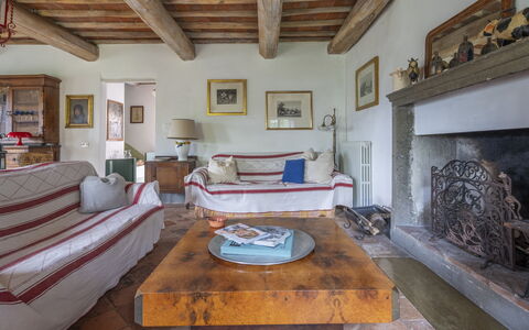 La Casa Dei Limoni, Camaiore, Pet Friendly, Wifi: Furniture, Wall, Wood, Flooring, Interior Design, Home, Floor, Room, Couch, Living Room