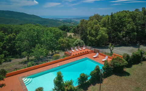 Tenuta De Paoli - Chianni, Pool, Wifi, Privacy, To: Water, Cloud, Plant, Sky, Swimming Pool, Nature, Azure, Natural Landscape, Tree, Leisure