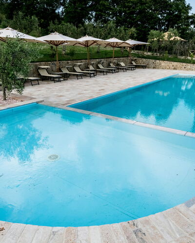 Villa Niccione: Water, Plant, Swimming Pool, Azure, Tree, Rectangle, Shade, Aqua, Composite Material, Leisure