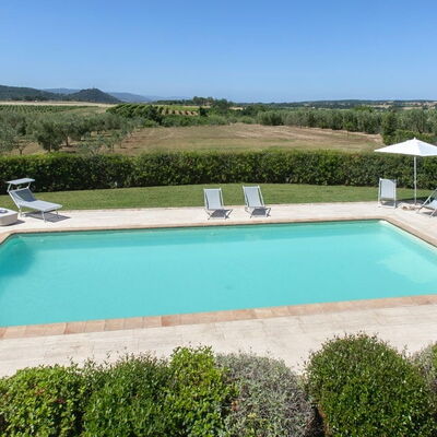 Villa Sant'andrea: Water, Sky, Property, Swimming Pool, Plant, Building, Rectangle, Shade, Land Lot, Leisure