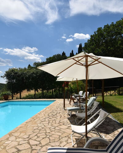 Podere Le Muricce: Cloud, Water, Sky, Plant, Swimming Pool, Umbrella, Tree, Shade, Outdoor Furniture, Chair