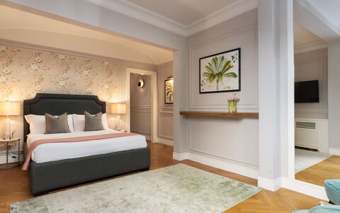 Pazzi Penthouse Luxury Apartment in Florence by Pa: Property, Building, Plant, Comfort, Wood, Interior Design, Floor, Flooring, Bed Frame, House