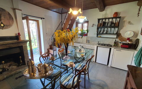 Il Cantuccio: Furniture, Table, Picture Frame, Chair, Interior Design, Wood, Kitchen, Floor, House, Cabinetry