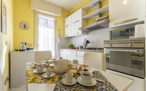 Leandro's House Near Thermal Baths: Cabinetry, Property, Furniture, Countertop, Table, Interior Design, Kitchen Appliance, Kitchen Stove, Dishware, Cup