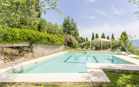 Villa Montegattoli, Pool, Landscape, Wifi, Ac: Plant, Water, Sky, Cloud, Swimming Pool, Tree, Shade, Grass, Natural Landscape, Leisure