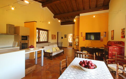 Casetta Verde: Table, Furniture, Property, Chair, Interior Design, Floor, Wood, Flooring, Living Room, Real Estate