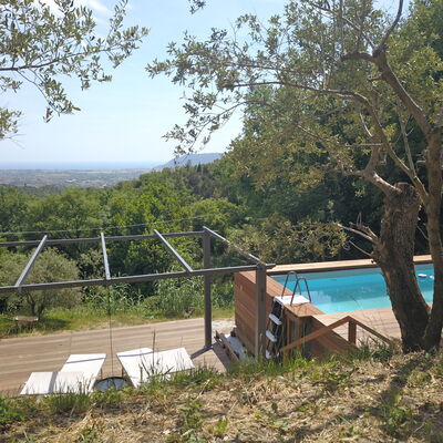 Villa Di Confine: Plant, Sky, Plant Community, Tree, Shade, Vegetation, Swimming Pool, Land Lot, Grass, Leisure