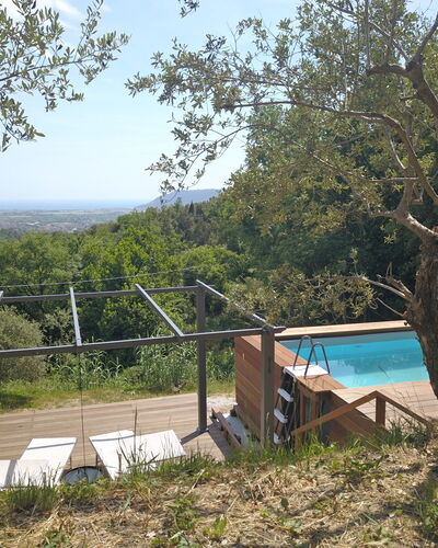 Villa Di Confine: Plant, Sky, Plant Community, Tree, Shade, Vegetation, Swimming Pool, Land Lot, Grass, Leisure