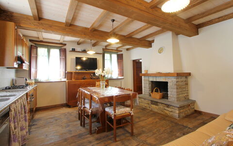 Apuane Retreat: Furniture, Table, Wood, Window, Cabinetry, Living Room, Interior Design, Floor, Wood Stain, Flooring