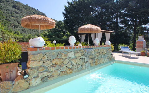 Casa Luigi: Water, Plant, Property, Swimming Pool, Azure, Tree, Umbrella, Sky, Architecture, Shade