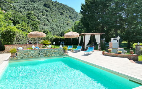 Casa Luigi: Water, Plant, Property, Swimming Pool, Sky, Nature, Azure, Tree, Umbrella, Building