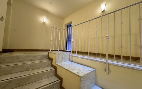 Galleria Degli Artisti: Property, Wood, Interior Design, Building, Stairs, Flooring, Floor, Hardwood, House, Ceiling