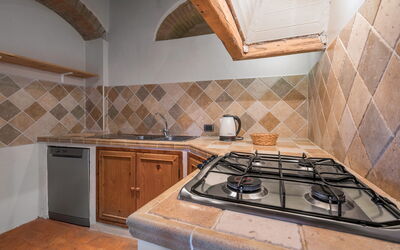 Macina Apt.: Kitchen, Kitchen Appliance, Countertop, Major Appliance, Flooring, Interior Design, Kitchen Stove, Stove, Gas Stove, Floor