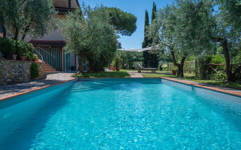 Chianti Hills Apartment, Pool, Ac: Water, Plant, Property, Azure, Nature, Blue, Sky, Swimming Pool, Tree, Grass