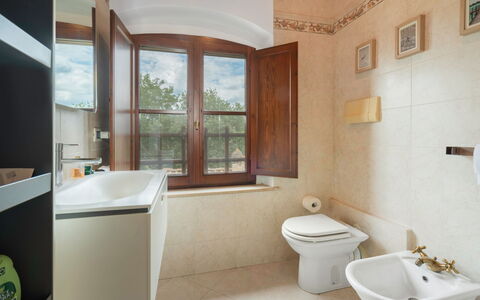 Torri 15 Holiday Home: Brown, Plumbing Fixture, Property, Window, Sink, Bathroom Cabinet, Tap, Bathroom, Interior Design