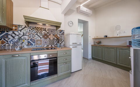 Villacolle 1, Poggio a Caiano, Hot Tub, Wifi, Ac: Cabinetry, Property, Countertop, Building, Drawer, Kitchen, Wood, Kitchen Stove, Interior Design, Floor