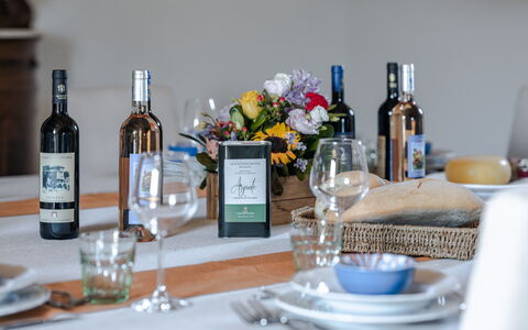 Villa Aiale: Tableware, Bottle, Drinkware, Table, Dishware, Wine, Flower, Stemware, Barware, Glass Bottle