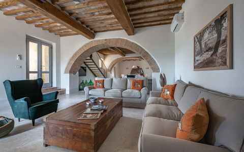 Villa Aiale: Furniture, Table, Property, Couch, Picture Frame, Wood, Interior Design, Living Room, Comfort, Floor