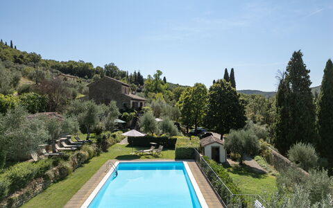 Villa Delle Rose: Water, Plant, Sky, Property, Tree, Swimming Pool, Natural Landscape, Grass, Landscape, Shrub