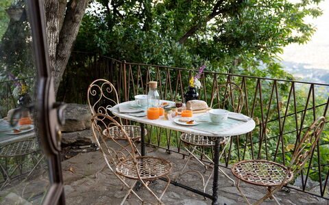 La Casa Sul Forte: Table, Furniture, Plant, Outdoor Table, Chair, Tableware, Outdoor Furniture, Tree, Real Estate, Wood