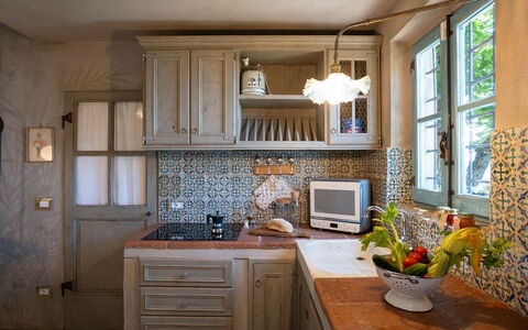 La Casa Sul Forte: Furniture, Cabinetry, Property, Countertop, Table, Kitchen, Wood, Kitchen Appliance, Window, Building