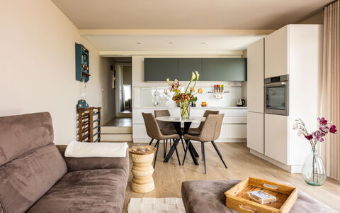 Melaiolo Modern Apartment With Pool, Montaione, To: Furniture, Interior Design, Flooring, Floor, Couch, Wall, Room, Chair, Table, Living Room