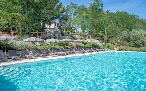 Melaiolo Modern Apartment With Pool, Montaione, To: Water, Plant, Water Resources, Property, Sky, Nature, Azure, Swimming Pool, Tree, Natural Landscape