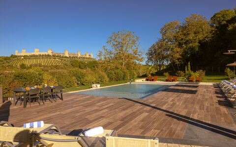 La Capanna, Borgo Campassini, Monteriggioni: Furniture, Outdoor Furniture, Garden, Chair, Outdoor Table, Eco Hotel, Shade, Swimming Pool, Sunlounger, Landscaping