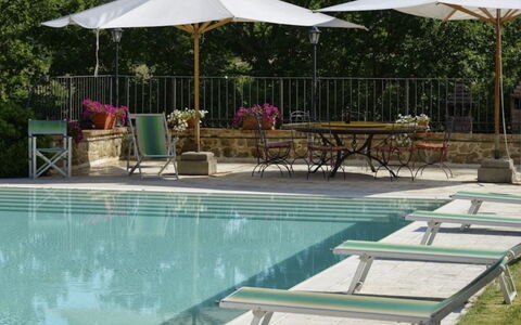 Mulino della Villa: Furniture, Umbrella, Outdoor Furniture, Swimming Pool, Chair, Shade, Table, Resort, Composite Material, Outdoor Table