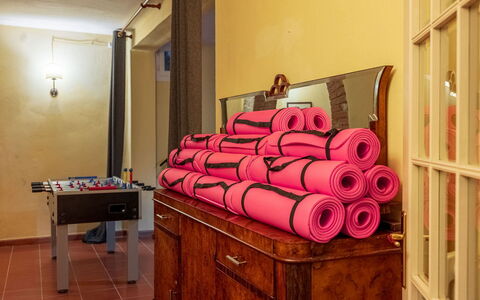 La Palazzina: Flooring, Floor, Interior Design, Room, Wood Stain, Varnish, Curtain, Hardwood, Linens