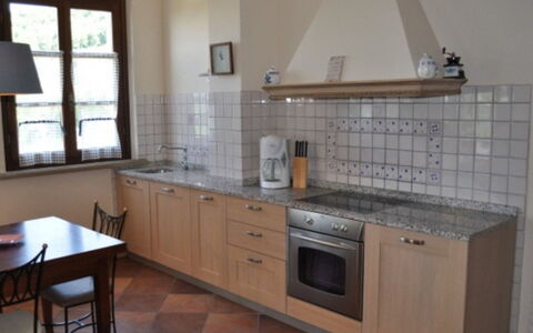 Podere della Madonna Villa: Kitchen, Flooring, Countertop, Furniture, Cabinetry, Floor, Interior Design, Wood, Kitchen Appliance, Kitchen Sink