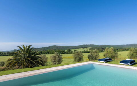 Villa Moscato: Blue, Swimming Pool, Natural Landscape, Landscaping, Farmhouse
