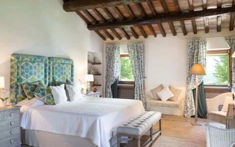 Villa Savino: Furniture, Interior Design, Bed, Bedroom, Home, Throw Pillow, Textile, Linens, Flooring, Floor