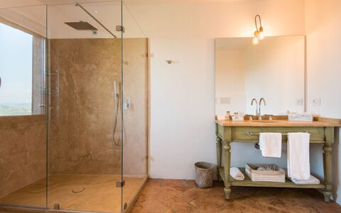 Villa Ugo: Wall, Plumbing Fixture, Flooring, Bathroom, Interior Design, Floor, Plumbing, Ceiling, Tap, Shower