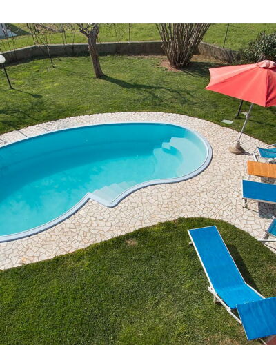 Villa Camaiore: Blue, Swimming Pool, Outdoor Furniture, Resort, Composite Material, Eco Hotel, Leisure, Hacienda, Sunlounger, Shade