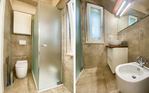 Il Tramonto: Bathroom, Plumbing Fixture, Flooring, Floor, Toilet, Toilet Seat, Plumbing, Interior Design, Sink, Tap