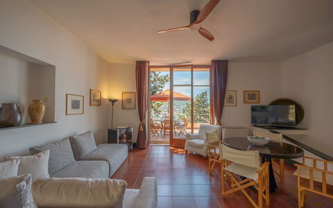 Ca' Nelly: Furniture, Flooring, Chair, Table, Floor, Living Room, Apartment, Coffee Table, Wood Stain, Room