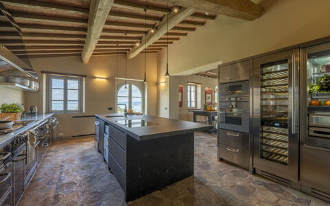 Battisole: Kitchen, Interior Design, Furniture, Flooring, Countertop, Kitchen Appliance, Floor, Cabinetry, Wood, Ceiling