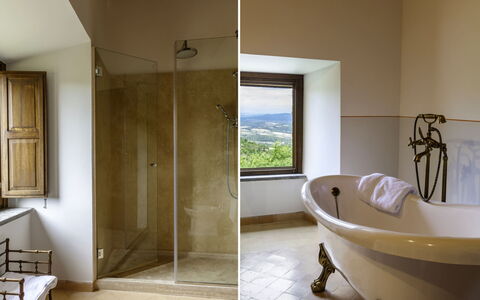 Torre Antica: Wall, Interior Design, Flooring, Plumbing Fixture, Floor, Ceiling, Bathroom, Plumbing, Bathtub, Room