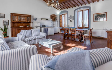 Agriturismo Agresto Apartments And Cottage, Pool,: Furniture, Interior Design, Home, Table, Flooring, Chair, Room, Apartment, Living Room, Ceiling