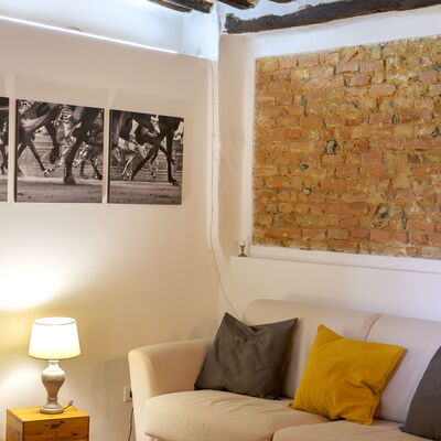 The Silent Courtyard Retreat: Spacious 2-Bedroom S: Wall, Interior Design, Furniture, Flooring, Room, Home, Floor, Living Room, Lighting, Couch